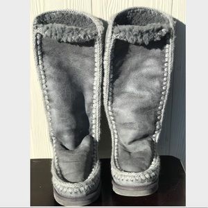 Mou Tall Eskimo Winter Boots in Dust Iron